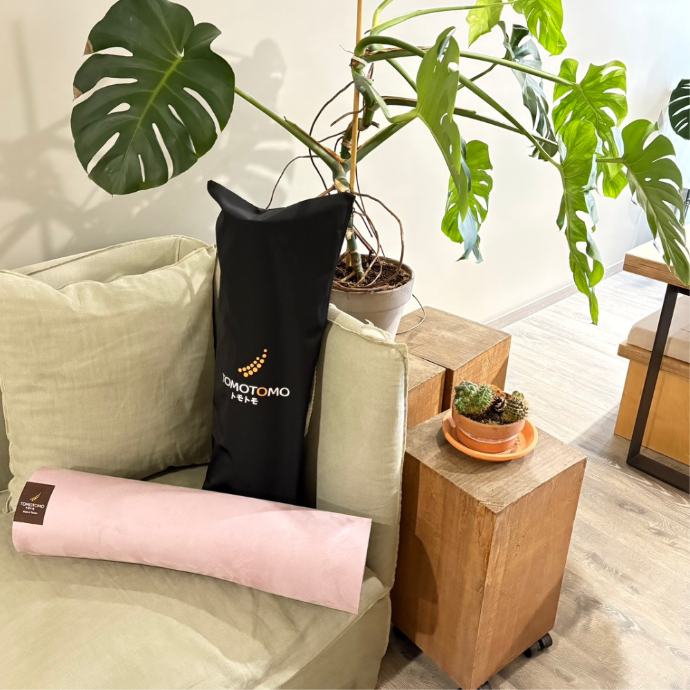 【TOMOTOMO】健身運動瑜伽墊含背袋(玫瑰粉)